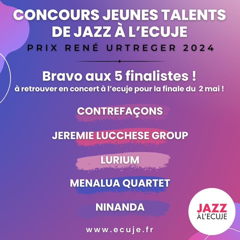 Concert du concours Jeunes Talents de Jazz à l’ECUJE - Finale du Prix René Urtreger 2024
