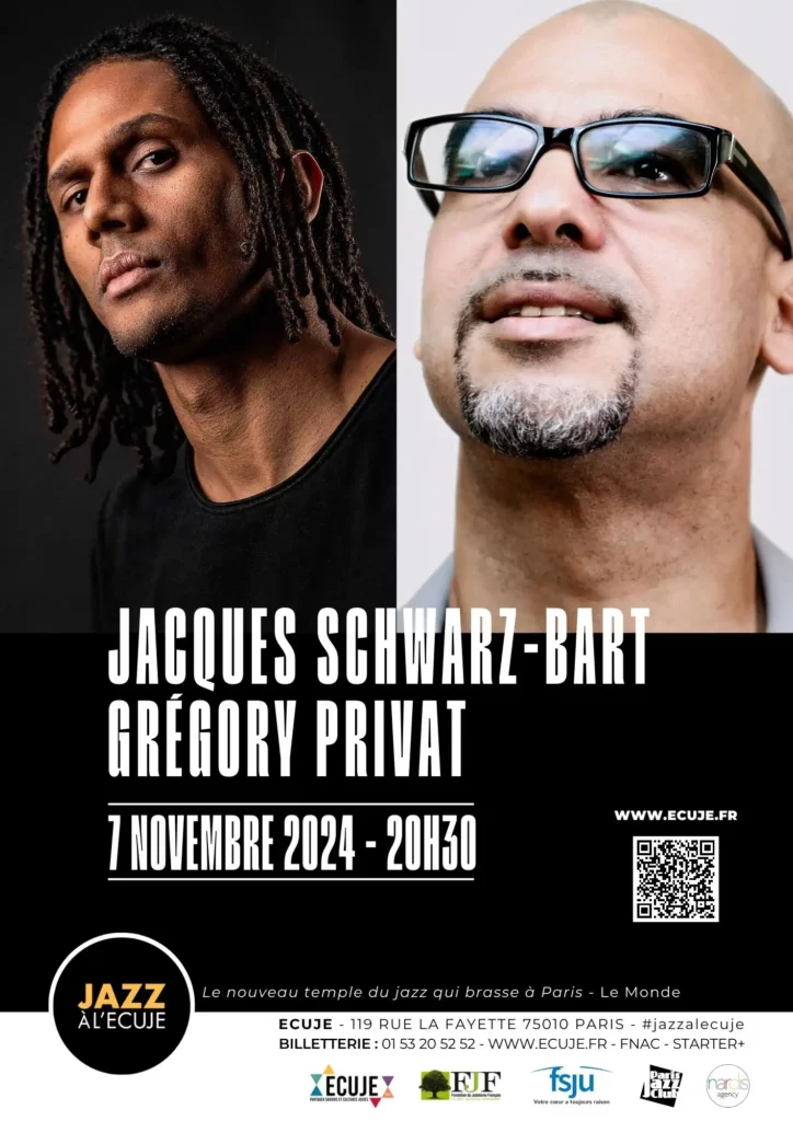Affiche_JAL_Schwarz-Bart - ECUJE Jacques Schwarz-Bart © Christian Ducasse et Grégory Privat © Jeff Ludovicus