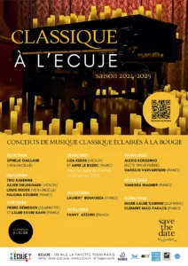 Affiche et programme de la saison Classique à l'ECUJE 2024-2025
