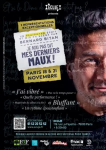 « Je n'ai pas dit mes derniers maux », le seul en scène de Bernard Bitan à l'ECUJE