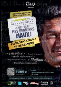 Affiche spectacle de Bernard Bitan à l'ECUJE