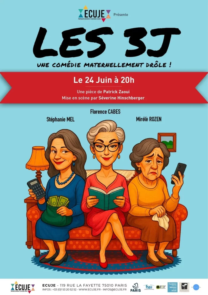 Affiche_Les3J_ECUJE_web - ECUJE Les 3 J. Trois mères trois tempéraments. Un spectacle drôle, tendre et mordant