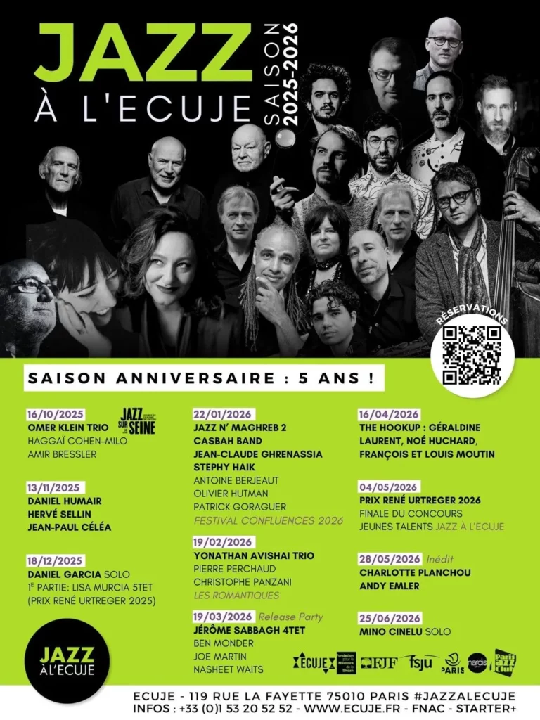Affiche_saison_JAL_2025_2026 - ECUJE Affiche de la saison Jazz à l'ECUJE 2025-2026