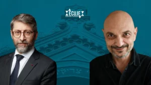 Richard Malka en conversation avec Haim Korsia à l'ECUJE