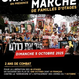 Marche des familles des otages – Dimanche 5 octobre, Paris