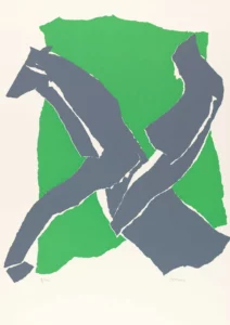 Le cavalier. Lithographie de Maurice Arama. Hommage au Aleph