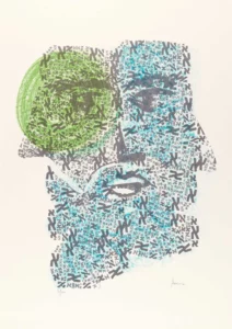 Adam. Lithographie de Maurice Arama. Hommage au Aleph