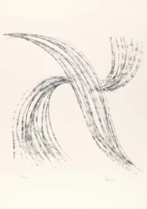 L'air. Lithographie de Maurice Arama. Hommage au Aleph