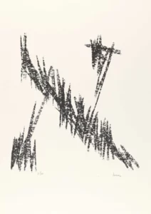 Vivant, je suis. Lithographie de Maurice Arama. Hommage au Aleph