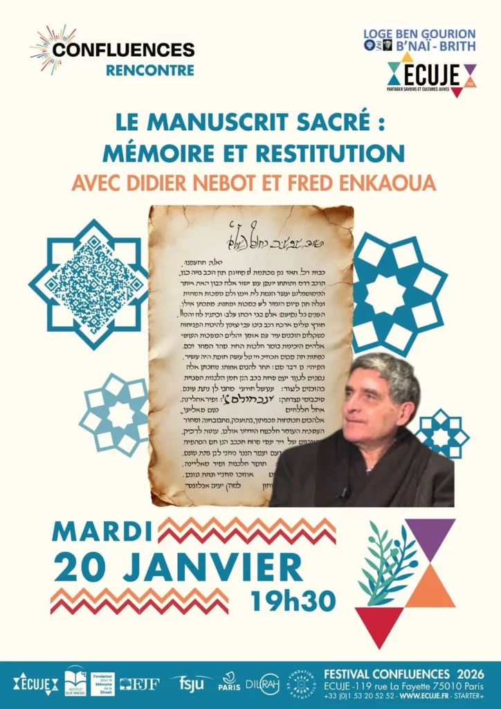 Le Manuscrit sacré : mémoire et restitution. Rencontre avec Didier Nebot et Fred Enkaoua