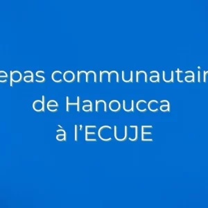 Repas de Hanoucca à l'ECUJE
