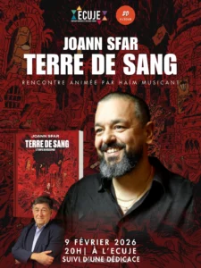 Affiche rencontre avec Joann SFAR le 9 février à 20h