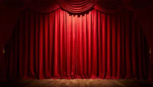 Rideau rouge