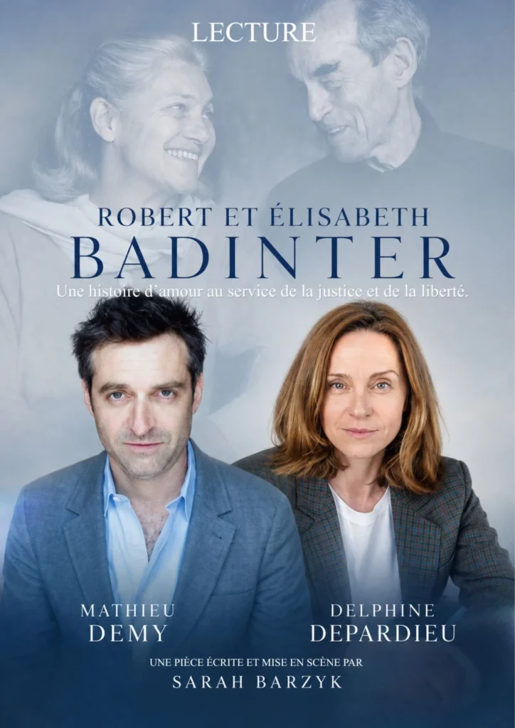 Lecture publique à lECUJE de la pièce Robert  Élisabeth Badinter écrite et mise en scène par Sarah Barzyk avec Mathieu Demy et Delphine Depardieu