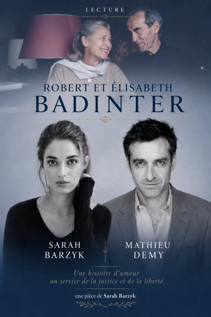 Lecture publique à lECUJE de la pièce Robert  Élisabeth Badinter écrite et mise en scène par Sarah Barzyk avec Mathieu Demy et Sarah Barzyk
