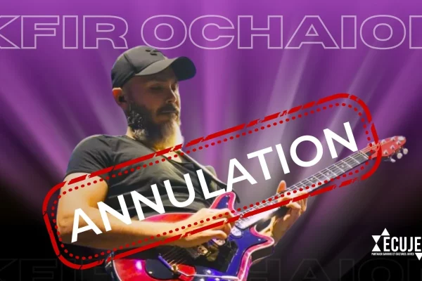Annulation du concert de Kfir Ochaion à l'ECUJE, le 5 mars 2006