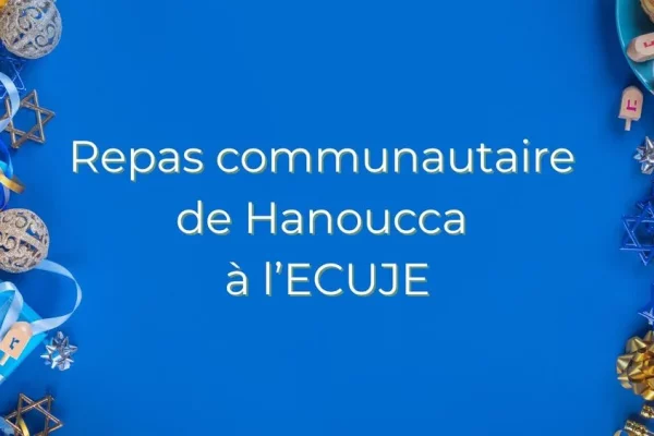 Repas de Hanoucca à l'ECUJE