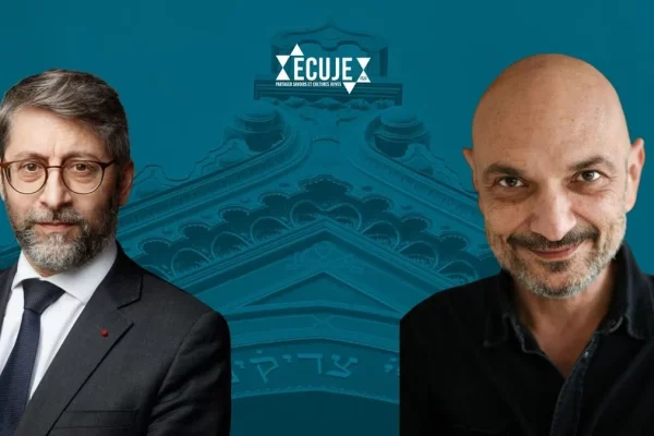 Richard Malka en conversation avec Haim Korsia à l'ECUJE